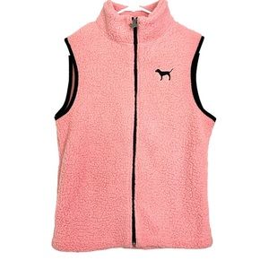 PINK VICTORIA’S SECRET Teddy Vest Pink Black Small
